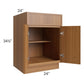 RTA Portland Walnut 24" Base Cabinet with 2 Roll Out Trays