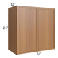 RTA Portland Walnut 24" x 24" Wall Cabinet