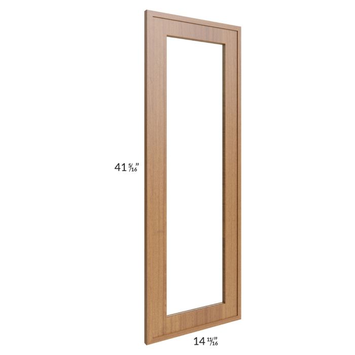 RTA Portland Walnut 24" x 42" Wall Diagonal Corner Glass Door Only with Glass Included