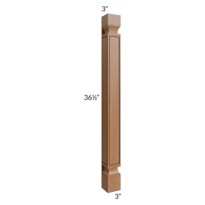 RTA Portland Walnut 3" x 3" Decorative Half Leg