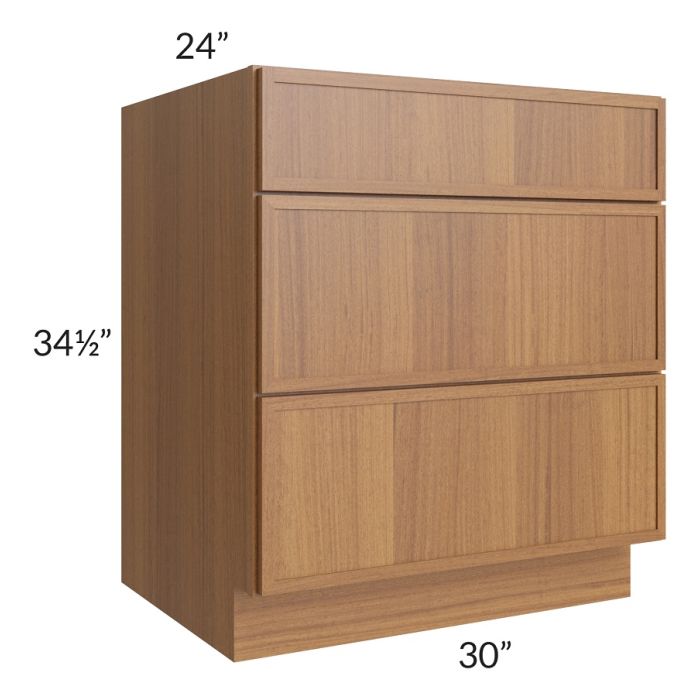 RTA Portland Walnut 30" Drawer Base Cabinet