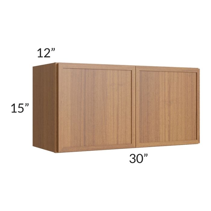 RTA Portland Walnut 30" x 15" Wall Cabinet
