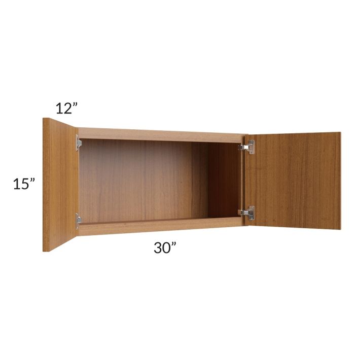 RTA Portland Walnut 30" x 15" Wall Cabinet
