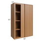 RTA Portland Walnut 30" x 42" Blind Wall Cabinet