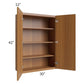 RTA Portland Walnut 30" x 42" Wall Cabinet with Glass Door