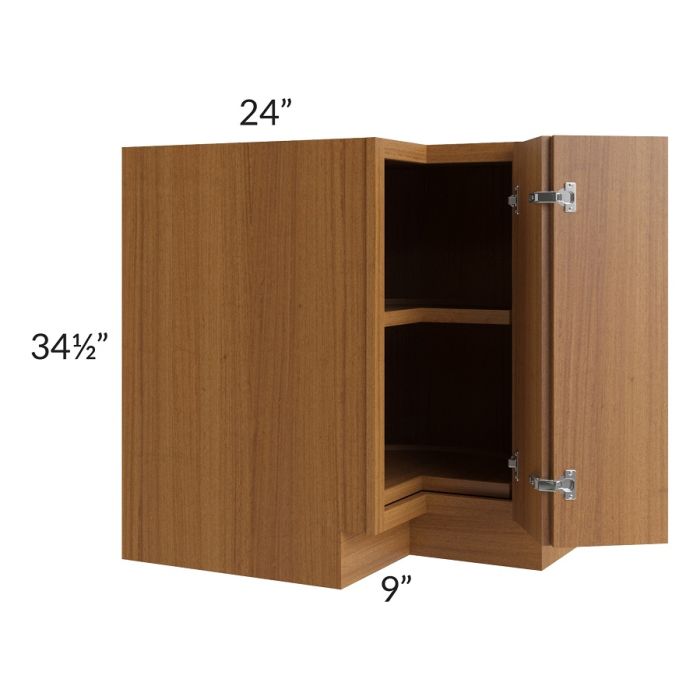 RTA Portland Walnut 33" Lazy Susan Base Cabinet