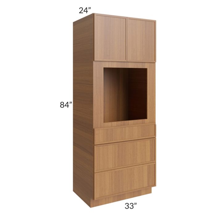 RTA Portland Walnut 33" x 84" Oven Cabinet