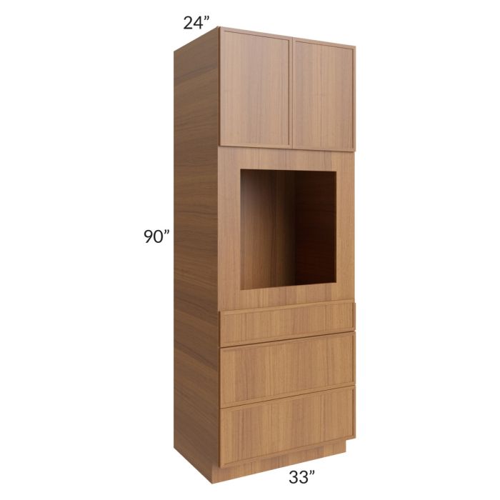 RTA Portland Walnut 33" x 90" Oven Cabinet