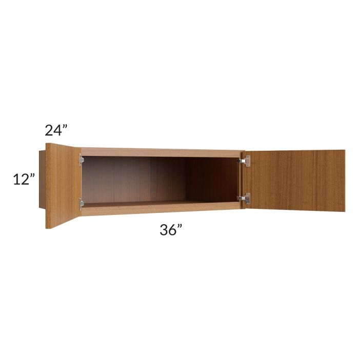 RTA Portland Walnut 36" x 12" x 24" Wall Cabinet