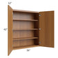 RTA Portland Walnut 36" x 42" Wall Cabinet with 1 Decorative End Panel