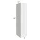 RTA Portland White 09" x 42" Wall Cabinet with 2 Decorative End Panels