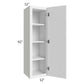RTA Portland White 12" x 42" Wall Cabinet with 2 Decorative End Panels