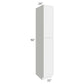 RTA Portland White 15" x 96" Wall Pantry Cabinet with 4 Roll Out Trays