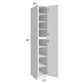 RTA Portland White 15" x 96" Wall Pantry Cabinet with 4 Roll Out Trays