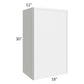 RTA Portland White 18" x 30" Wall Cabinet with 2 Decorative End Panels