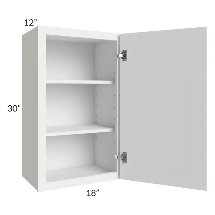RTA Portland White 18" x 30" Wall Cabinet with 2 Decorative End Panels