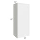 RTA Portland White 18" x 42" Wall Cabinet with Glass Door