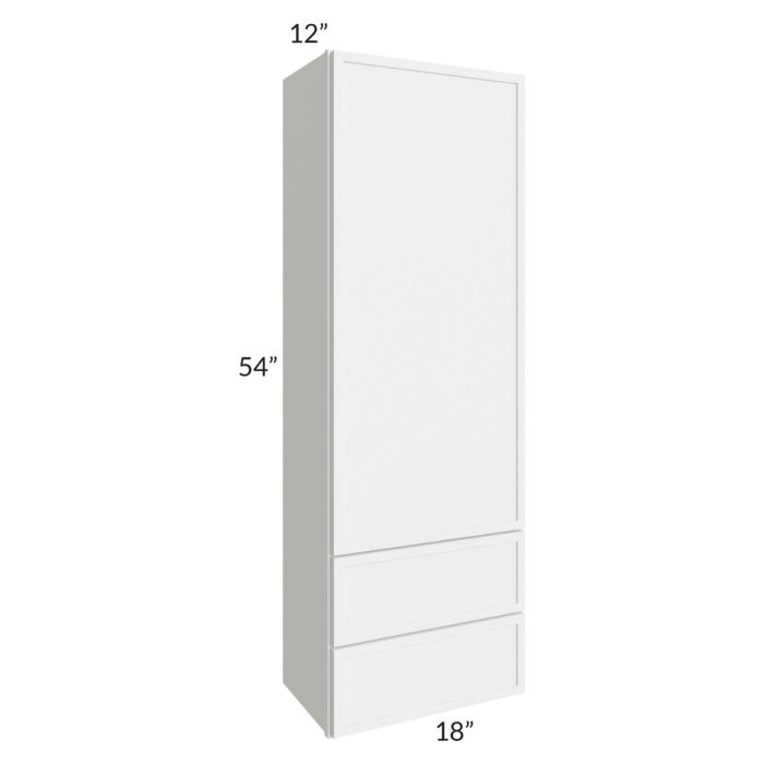 RTA Portland White 18" x 54" Wall Cabinet With Drawers