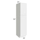 RTA Portland White 18" x 84" Wall Pantry Cabinet with 1 Decorative Panel and 3 Roll Out Trays