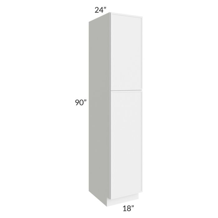 RTA Portland White 18" x 90" Wall Pantry Cabinet with 2 Decorative Panels