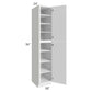 RTA Portland White 18" x 96" Wall Pantry Cabinet