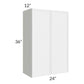 RTA Portland White 24" x 36" Wall Cabinet with 2 Decorative End Panels