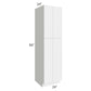 RTA Portland White 24" x 90" Wall Pantry Cabinet with 1 Roll Out Tray