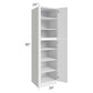 RTA Portland White 24" x 90" Wall Pantry Cabinet with 1 Roll Out Tray