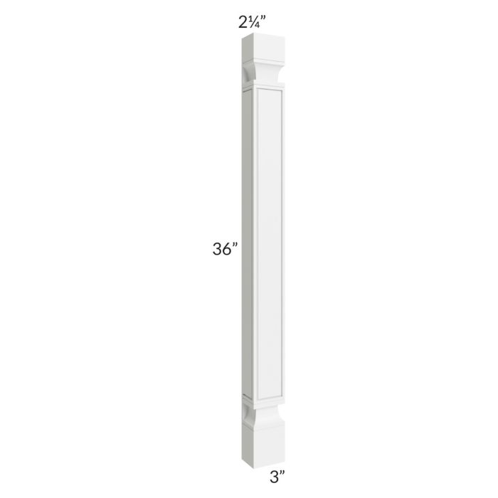 RTA Portland White 3" x 36" Decorative Half Leg