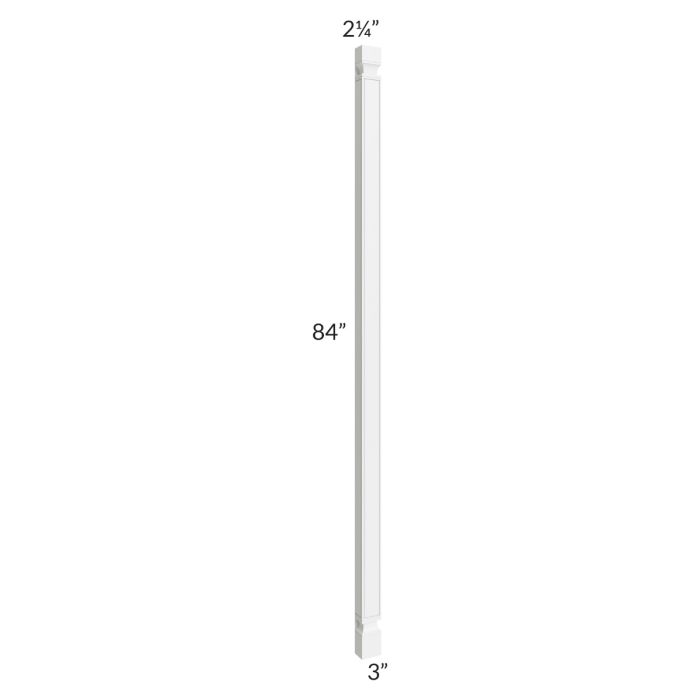 RTA Portland White 3" x 84" Decorative Half Leg