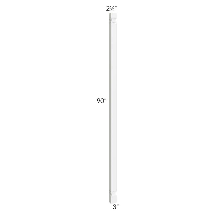 RTA Portland White 3" x 90" Decorative Half Leg