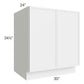 RTA Portland White 30" Full Height Door Base Cabinet