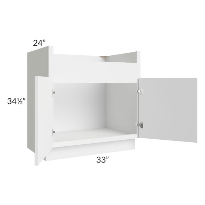 RTA Portland White 33" Farm Sink Base Cabinet