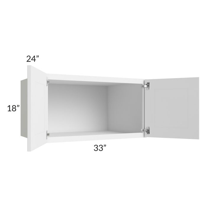 RTA Portland White 33" x 18" x 24" Wall Cabinet