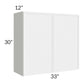 RTA Portland White 33" x 30" Wall Cabinet