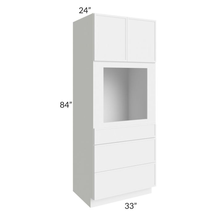 RTA Portland White 33" x 84" Oven Cabinet