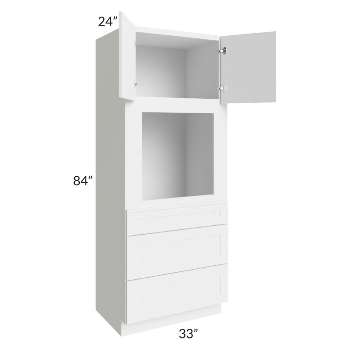 RTA Portland White 33" x 84" Oven Cabinet
