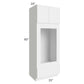 RTA Portland White 33" x 90" Double Oven or Oven/Microwave Cabinet