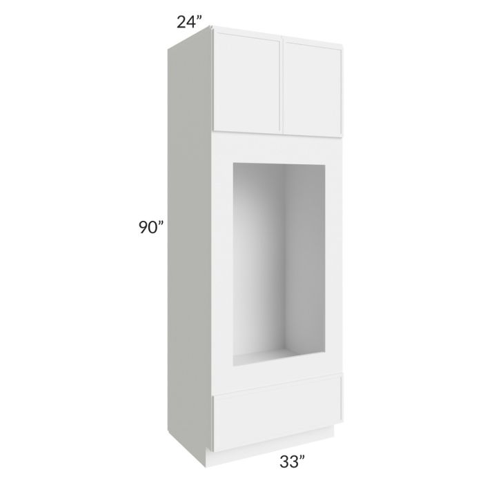 RTA Portland White 33" x 90" Double Oven or Oven/Microwave Cabinet