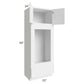 RTA Portland White 33" x 90" Double Oven or Oven/Microwave Cabinet