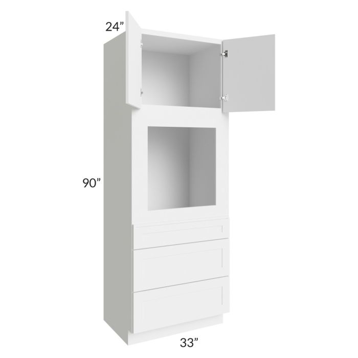 RTA Portland White 33" x 90" Oven Cabinet