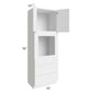 RTA Portland White 33" x 96" Oven Cabinet