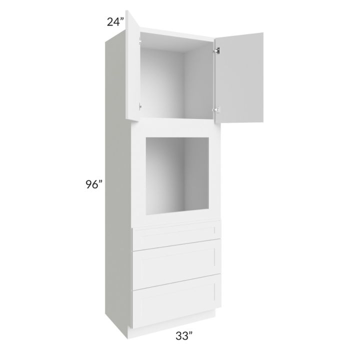 RTA Portland White 33" x 96" Oven Cabinet