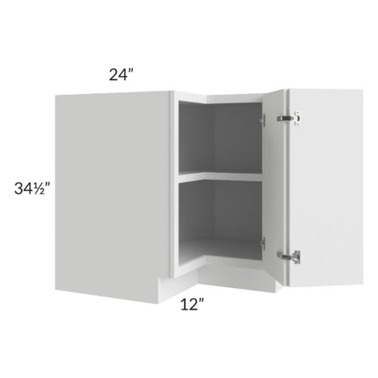 RTA Portland White 36" Corner Base Cabinet with 1 Fixed Shelf