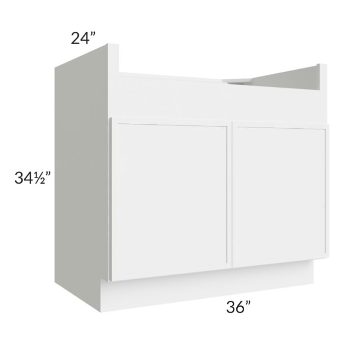 RTA Portland White 36" Farm Sink Base Cabinet