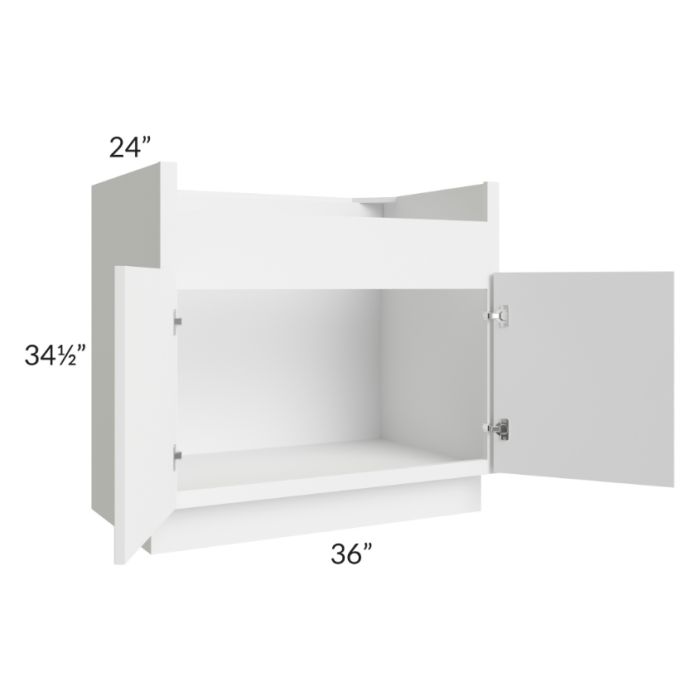 RTA Portland White 36" Farm Sink Base Cabinet