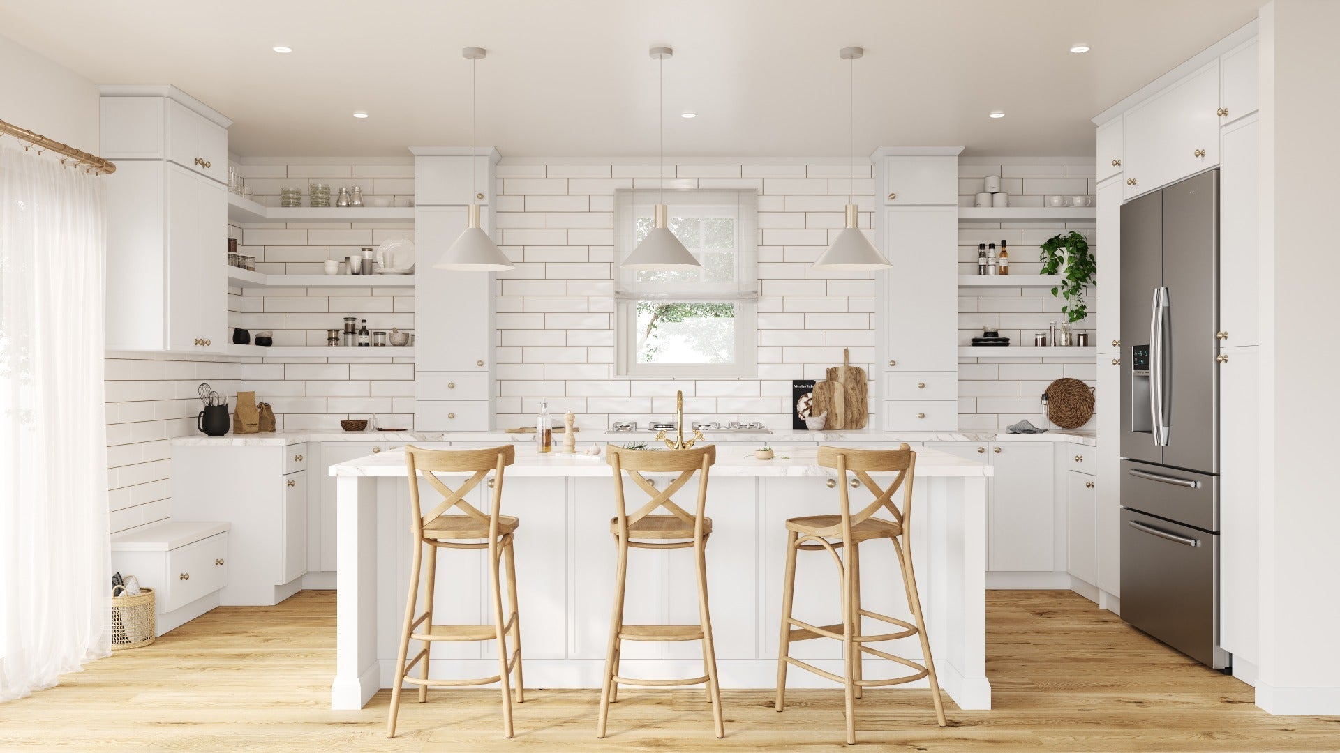 RTA Portland White 36" Lazy Susan Base Cabinet