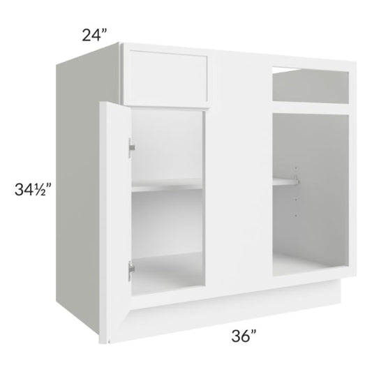 RTA Portland White 39"-42" Blind Base Corner Cabinet