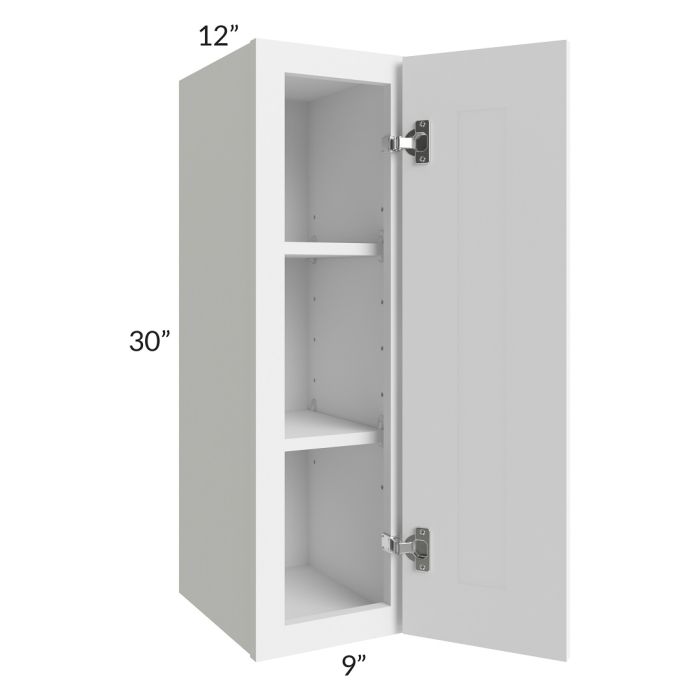 RTA Portland White 9" x 30" Wall Cabinet with 2 Decorative End Panels