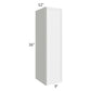 RTA Portland White 9" x 36" Wall Cabinet with 1 Decorative End Panel